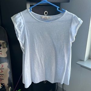 Eyelet Ruffle Sleeve top